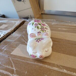 1978 AVON Ceramic "Pomander Pig Potpourri Holder" by Ceramarte Brazil "BIN F"